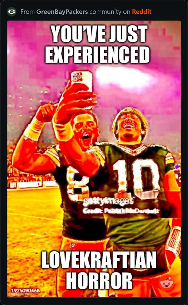 A “LoveKraftian Horror” meme pulled from social media.