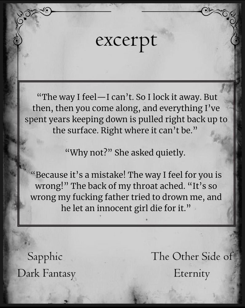 An excerpt from the book on faded black stained paper 
