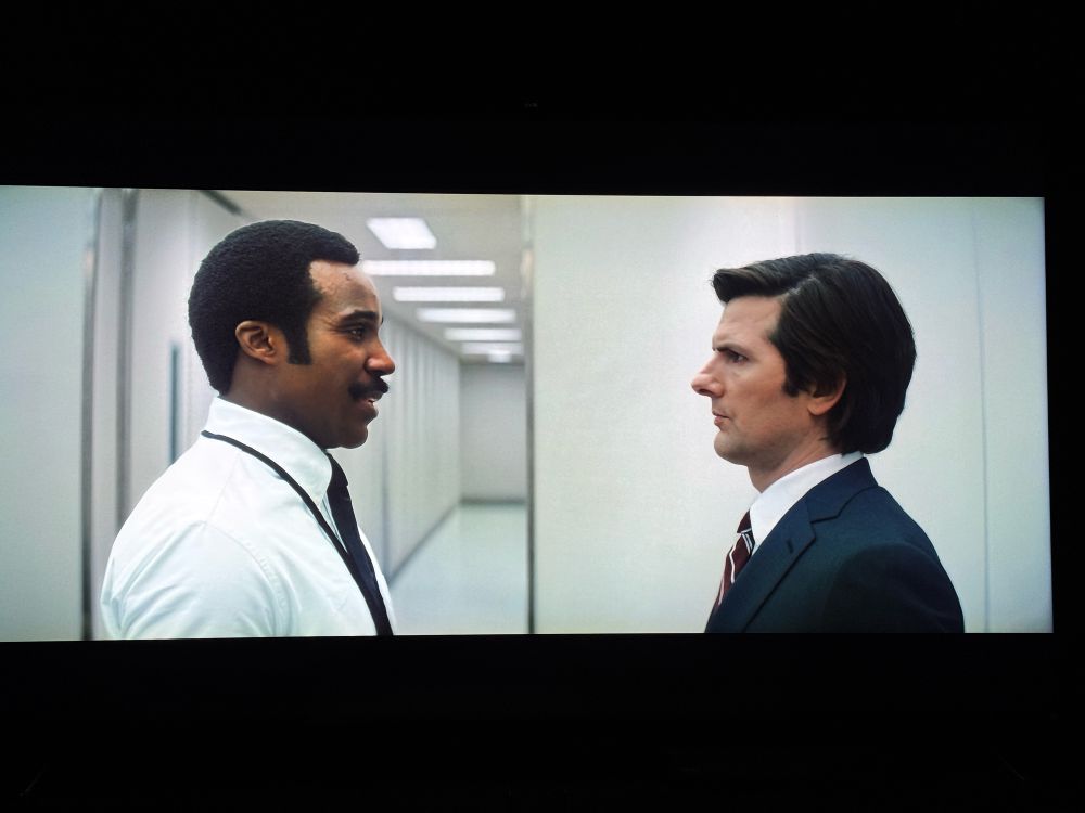 Picture of Mr. Milchick and Mark S. at Lumon Industries 