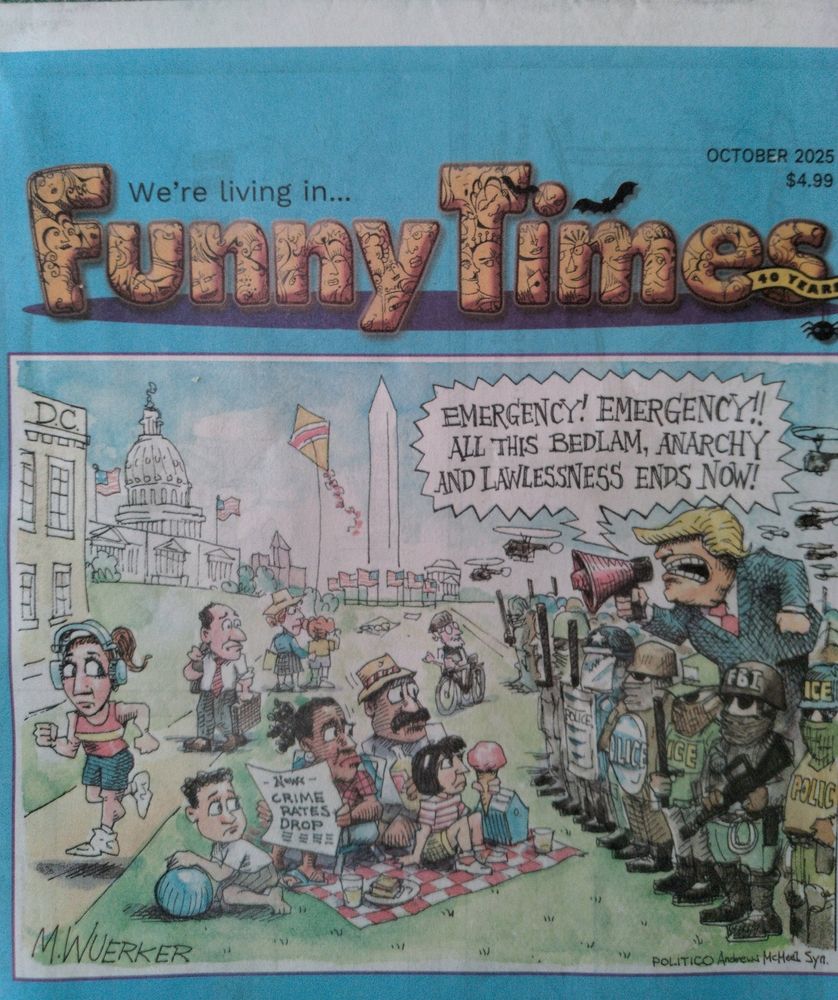 Front page of The Funny Times 