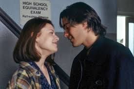 Picture of Claire Danes and Jared Leto in My So Called Life looking into each other's eyes
