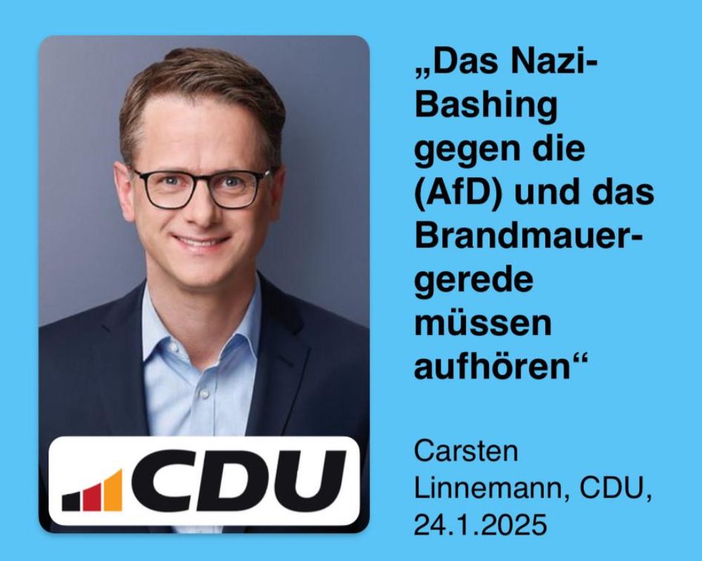Carsten Linnemann, CDU: "Das Nazi-Bashing gegen die (AfD) und das Brandmauergerede müssen aufhören."