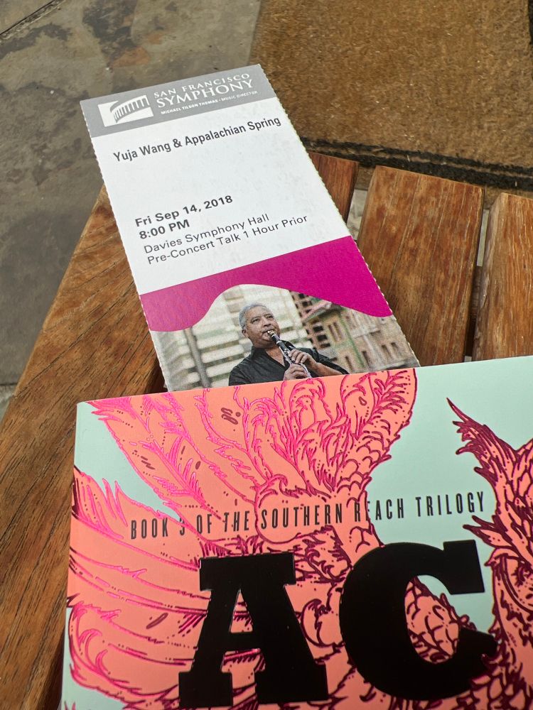 “Acceptance” cover with a ticket stub from the San Francisco Symphony used as a bookmark!