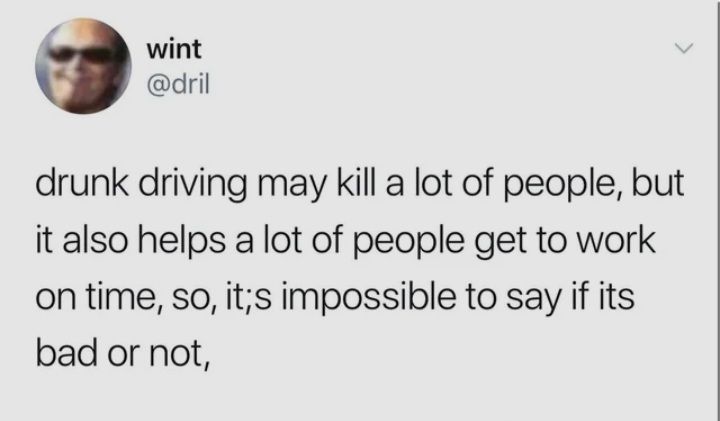 Dril's drunk driving tweet