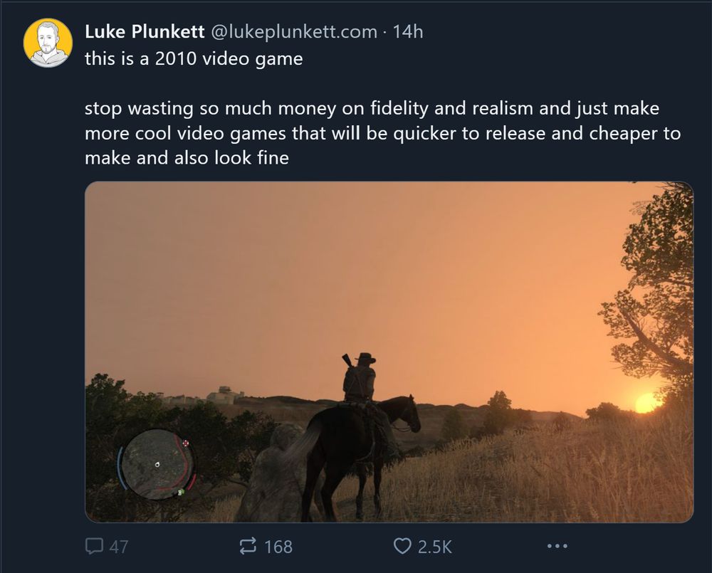 A picture of Luke Plunkett's bad take I made using Window's Snipping Tool because he blocked quoting said post