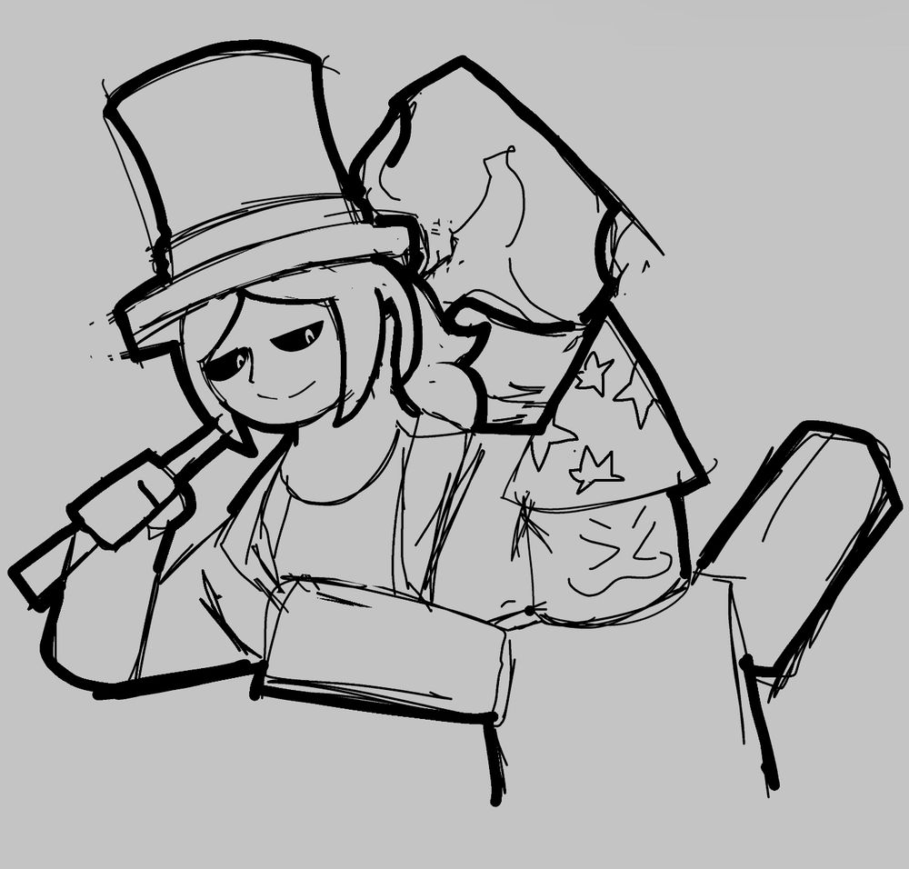 Doodle of Poob (right) & Mach (Left)