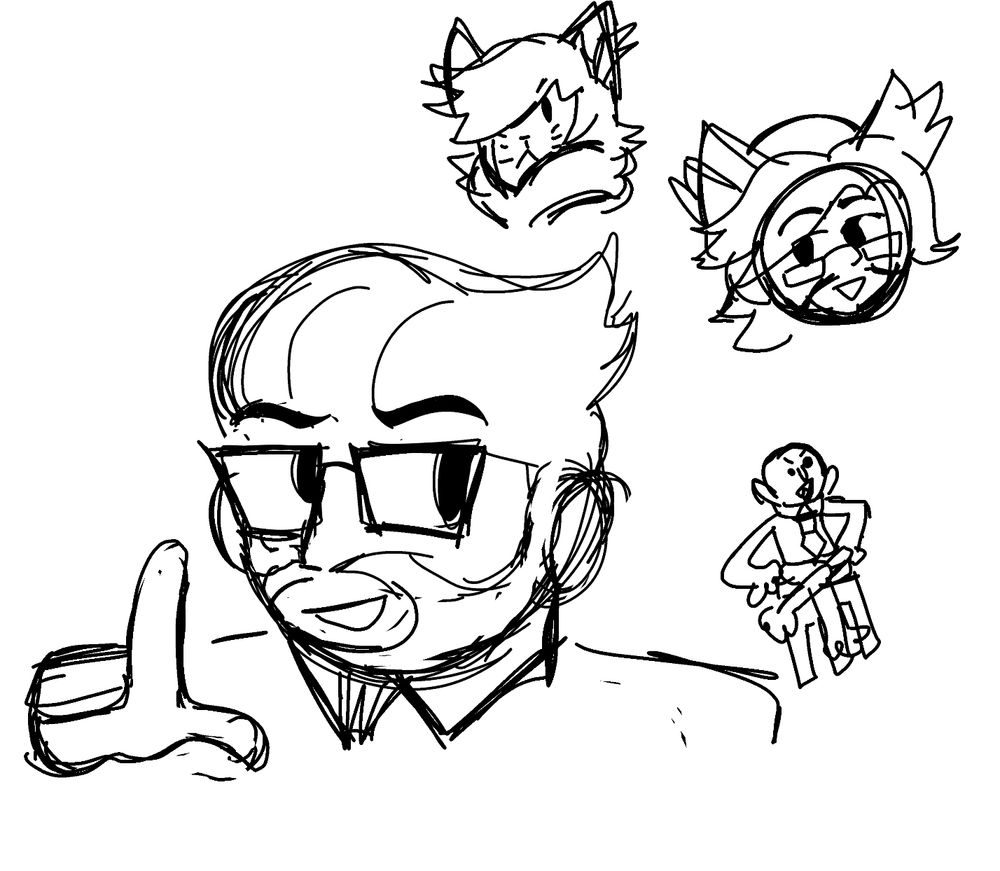 Doodles of some contestants from DOATK.
From left to right:
Adam, Mozart, Alpharad, & Kebin 