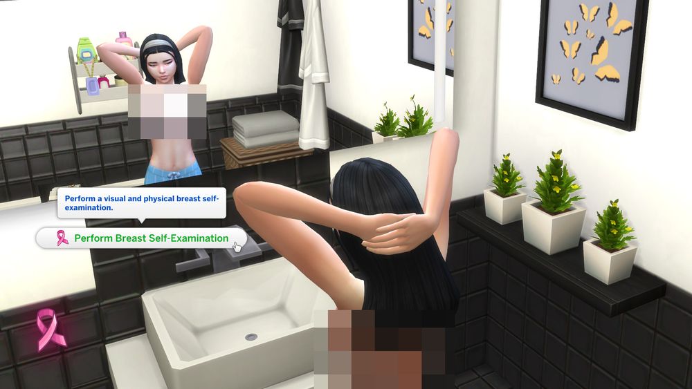 Perform Breast Self-Examination on any mirror.