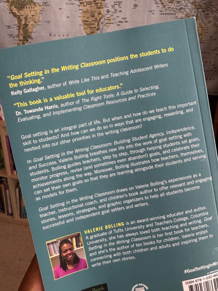 Picture of the review on the back cover.