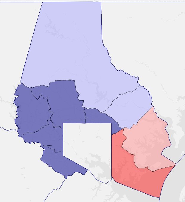 2024 presidential election results by district under the Baltimore County Council's proposed redistricting plan