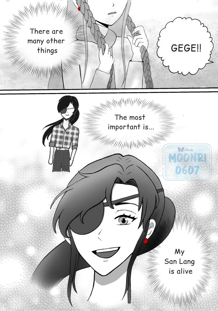 tgcf fancomic, Xie lian meets Hua Cheng. He is alive.