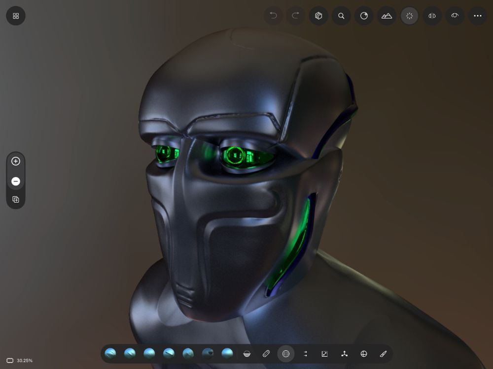 Ninja robot rendered using path tracing.