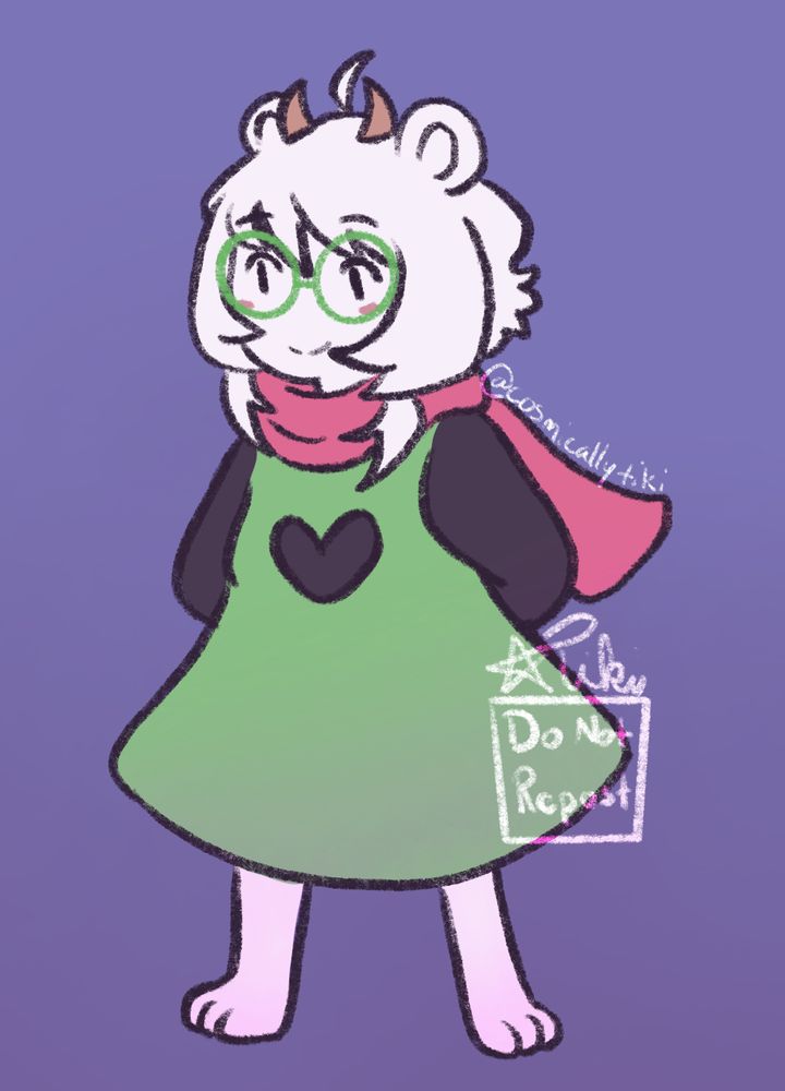 Drawing of Ursa as Ralsei from Deltarune. Based off her old design.