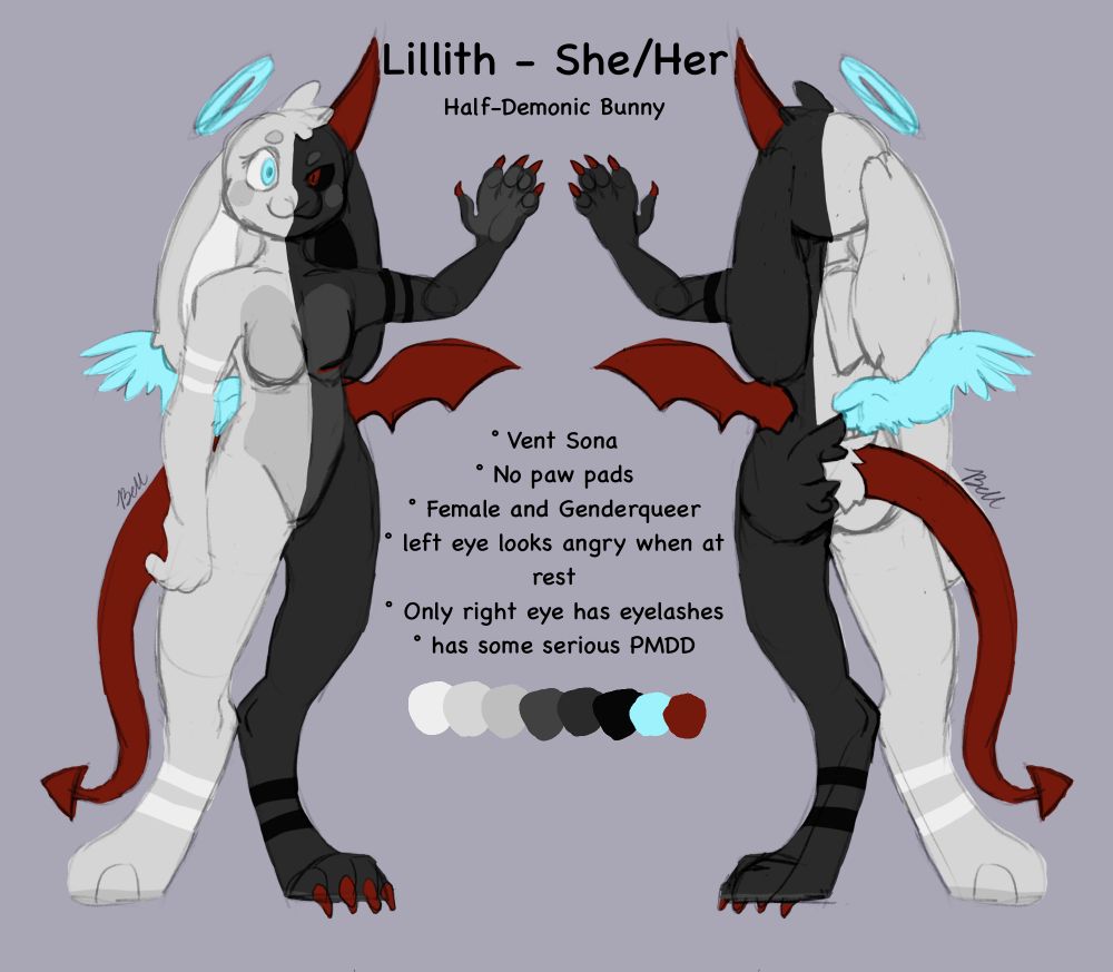 The same character a fourth time, but this is a reference sheet