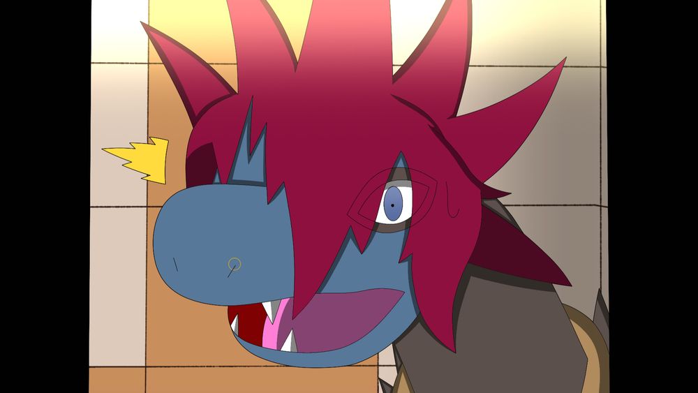 What he looks like both without his glasses and shocked