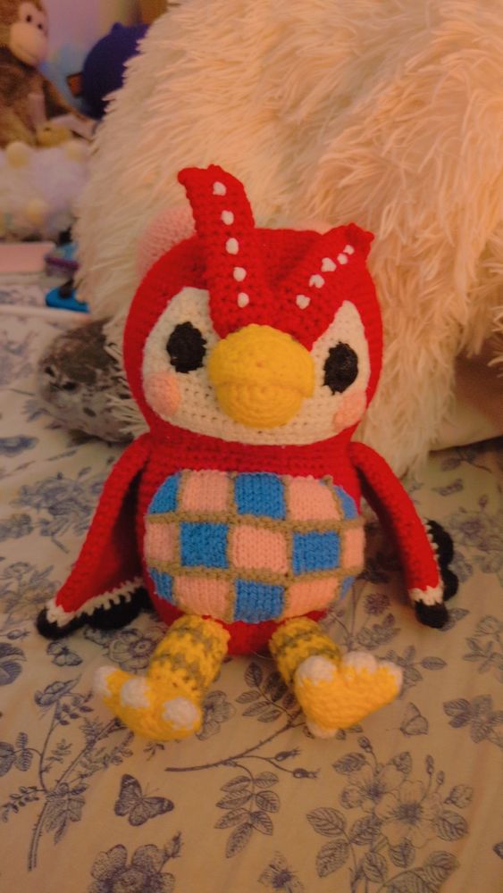 handmade plushie of Celeste from animal crossing 🍓 