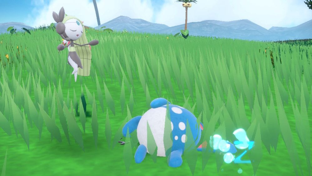 azumarill sleeping next to meloetta (static encounter)
