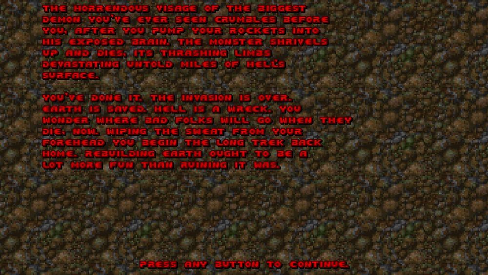DOOM II end screen