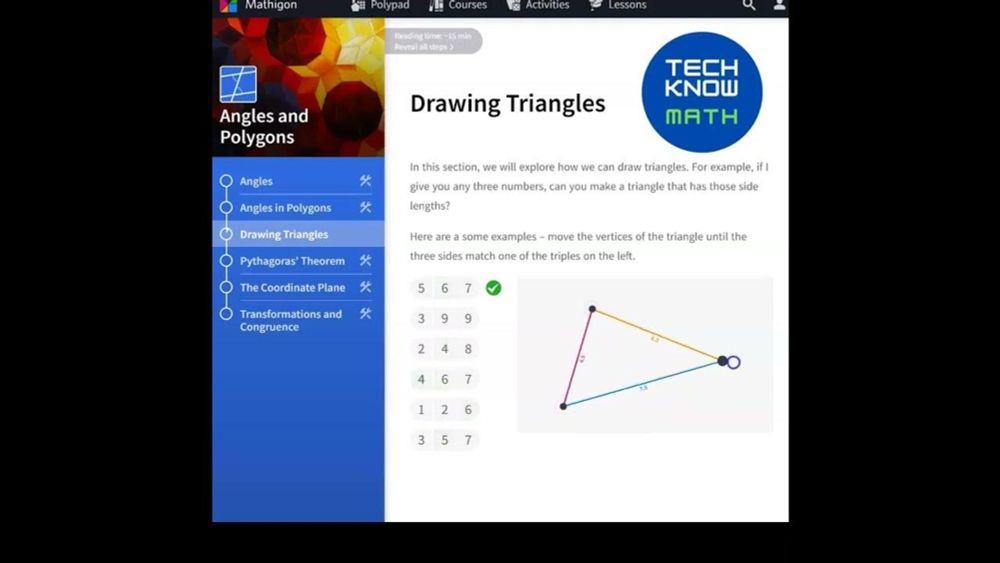 Create Triangles in Mathigon! #maths #math #geometry #inquiry