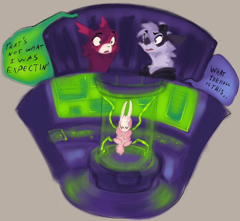 Lil doodle of rose and dragwaya coming across tiamats chamber
Rose "thats not what I was expectin'"
Dragwaya "what the hell is this.."
Tiamat (is in a tube)