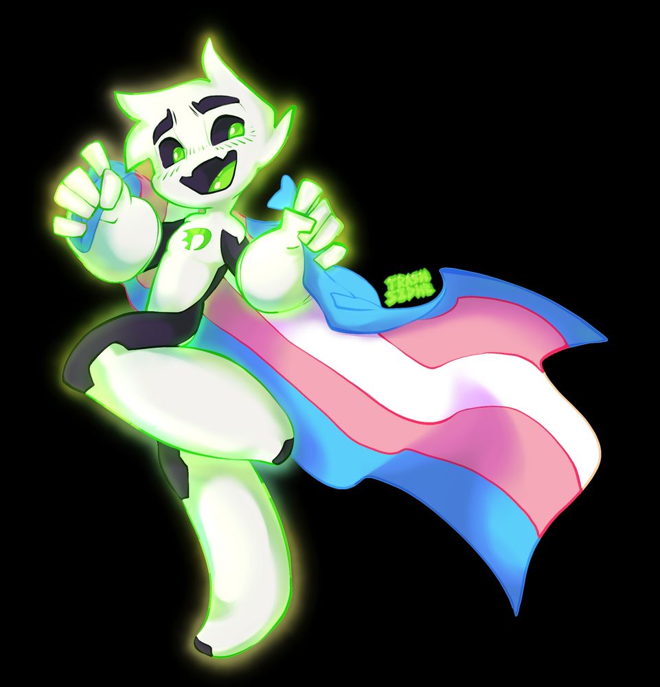 My phantom desgin (danny phantom) with a trans flag