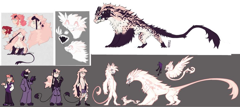 Tiamat, weird Frankensteined monster who had a mewtwo/shadowT.H. style tube nap in an scp foundation inspired science Labratory after breifly becoming a corpse thanks to a blizzard, a 6 wheeler and an escaped husky (core labs is a multiversal science organization that exists in my multiverse and is headed by my brother's oc in the equivalent of the backrooms)