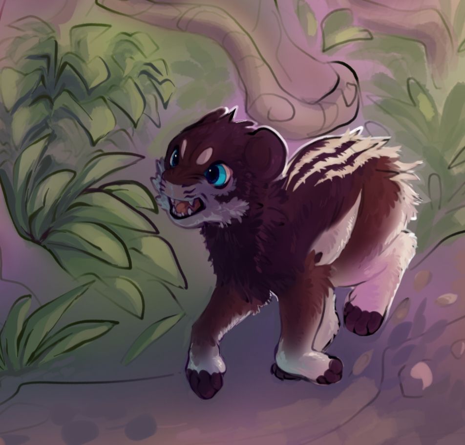 Detail shot of the evoloon running the fur is very silky and the painting is clean and what the heck happened here i dont draw like this