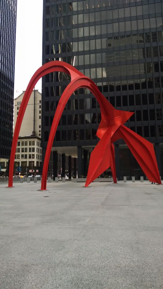 Neat red sculpture in Chicago's Business district