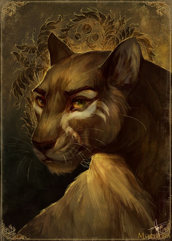 An artistic portrait of a black panther