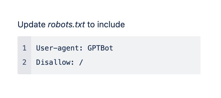 User-agent: GPTBot
Disallow: /