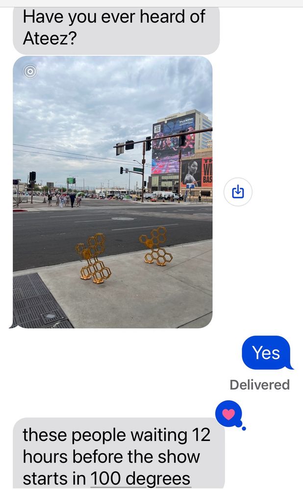Today in Arizona, fans of the K-pop group Ateez are lining up 12 hours before the concert in 100 degree heat.
