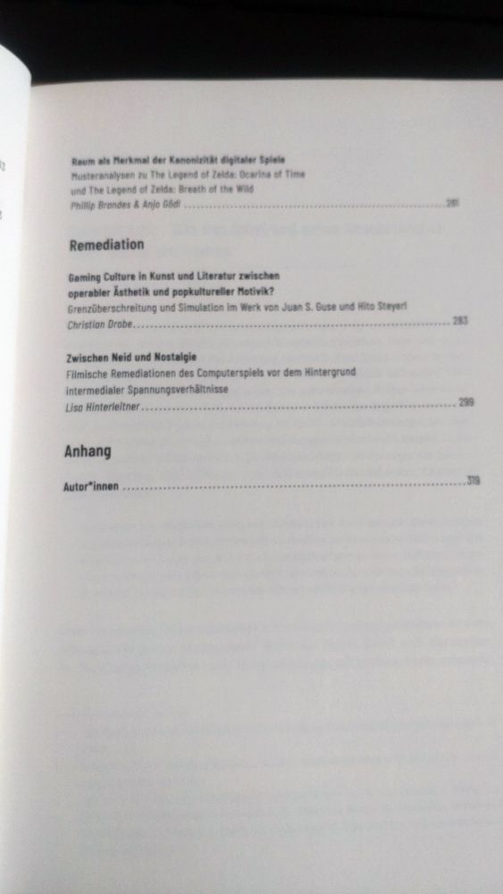 Inhaltsverzeichnis Tagungsband Spielgeschichten)