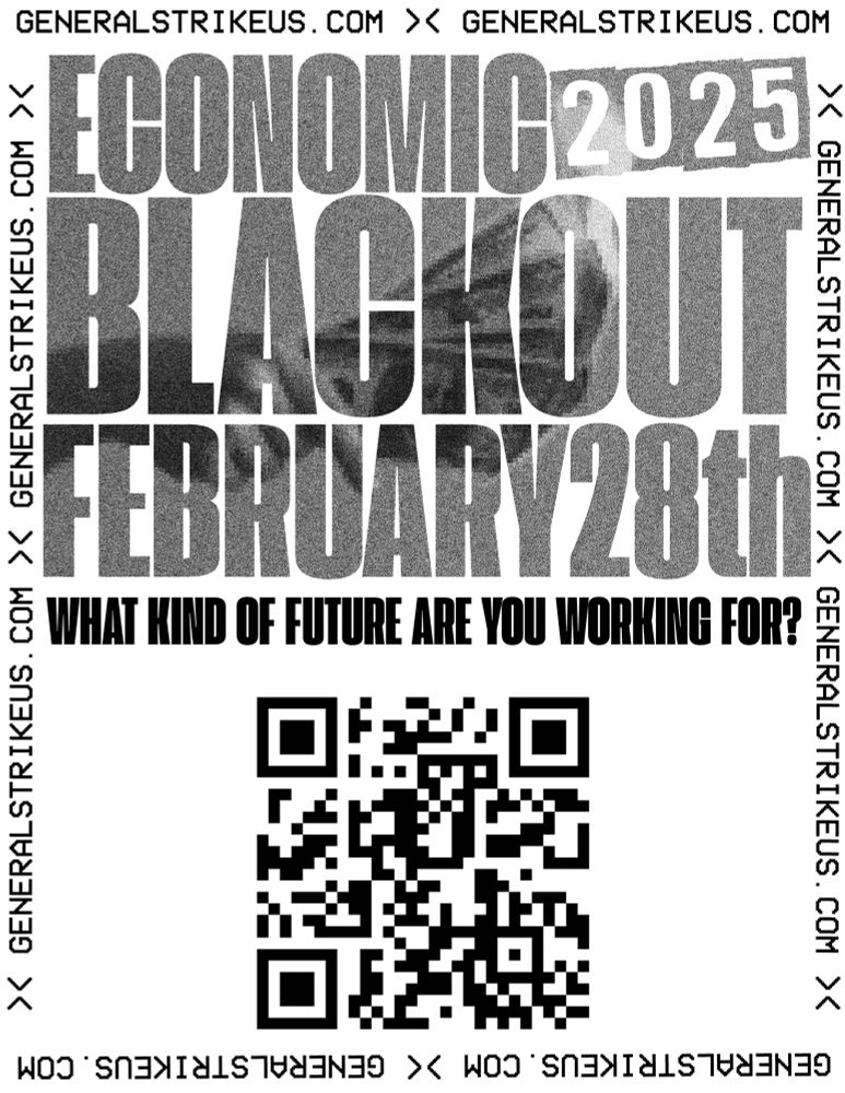 Poster highlighting the economic blackout (no spend day) on Friday, February 28th.