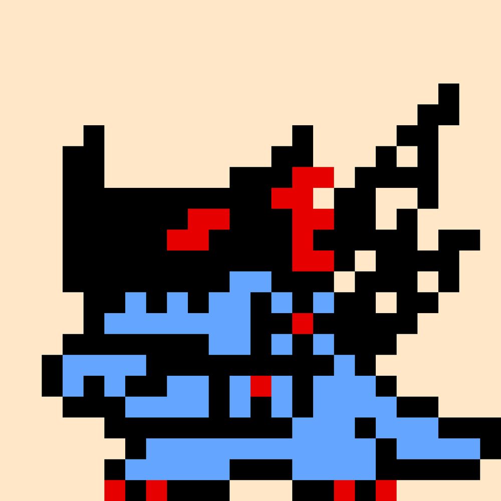 metalgreymon sprite on a 24x24 canvas 