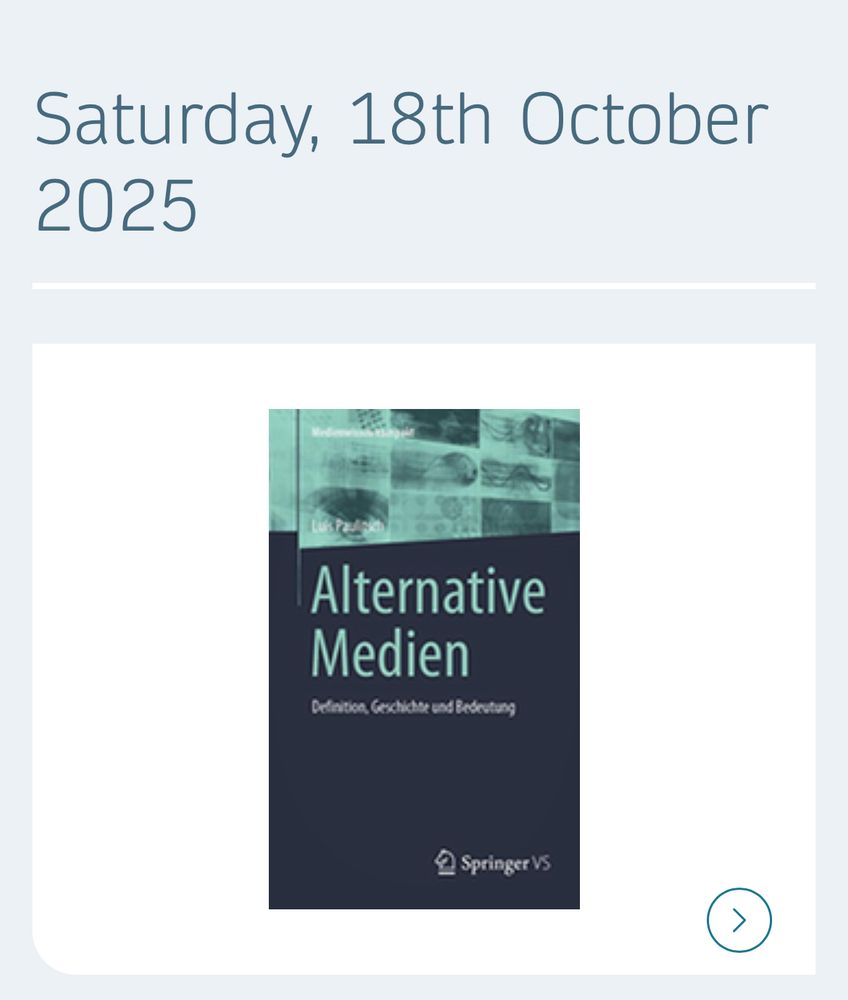 Ankündigung: Saturday, 18th October 2025 @ Frankfurter Buchmesse 