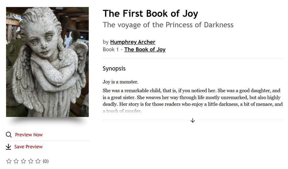 Detail page for "The First Book of Joy"