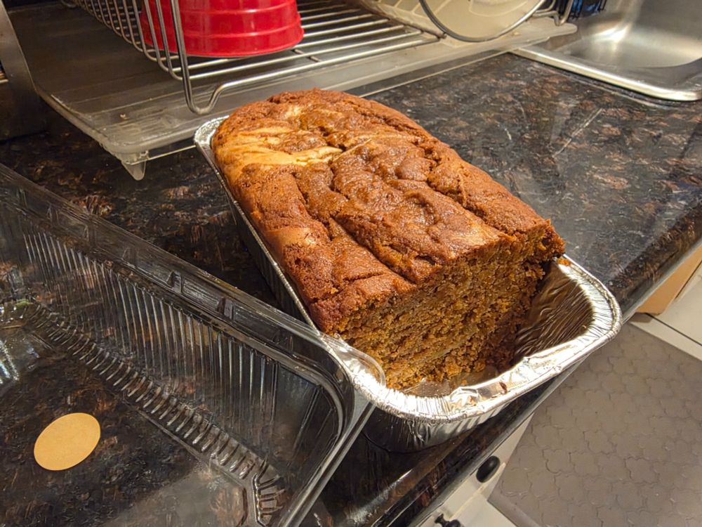 Pumpkin Loaf with cream cheese
