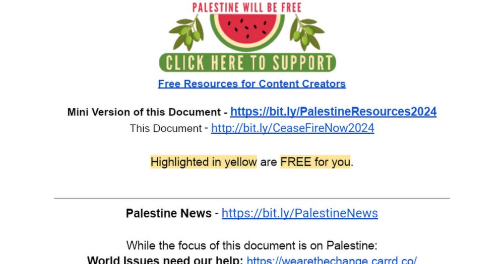 Palestine Resources (Share Me)