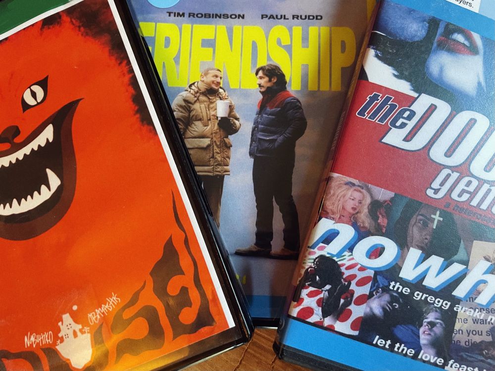 An image of three DVDs: House, Friendship and The Doom Generation + Nowhere. 