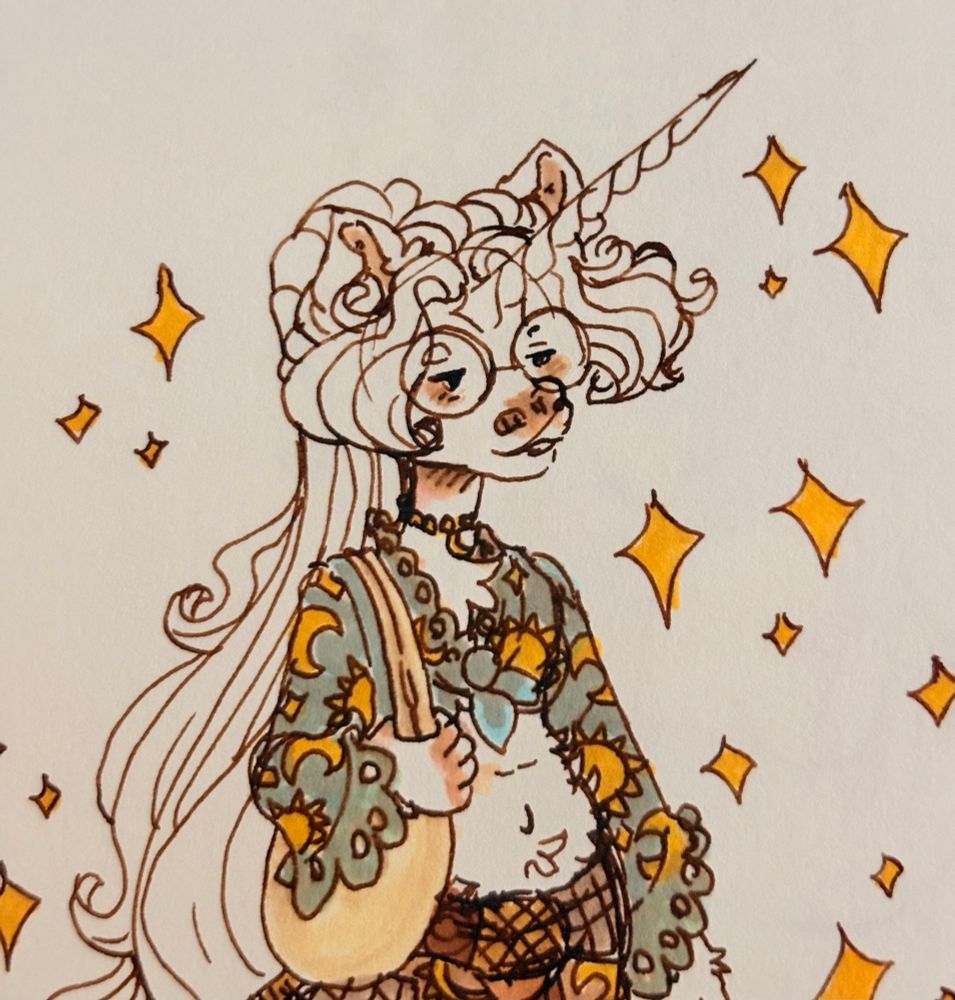 A closeup of the upper half of the same drawing.