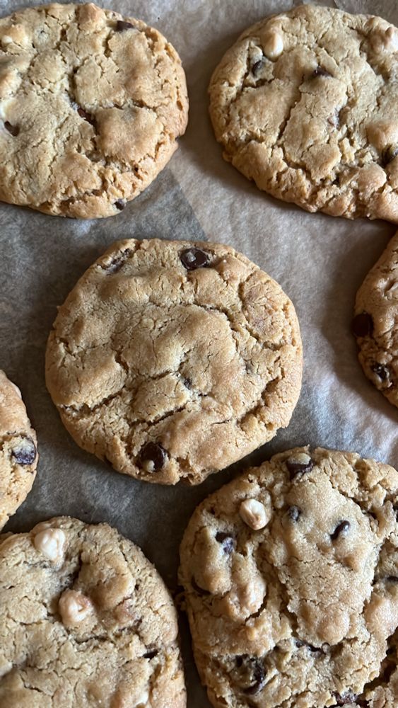 Baked cookies, close up