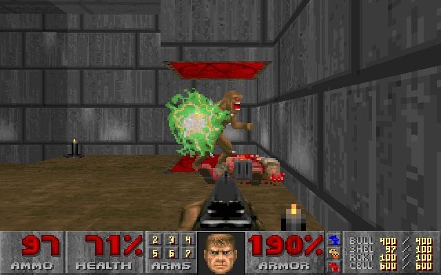 A teleporter in Doom, which is a game set in an architectural space nightmare. 