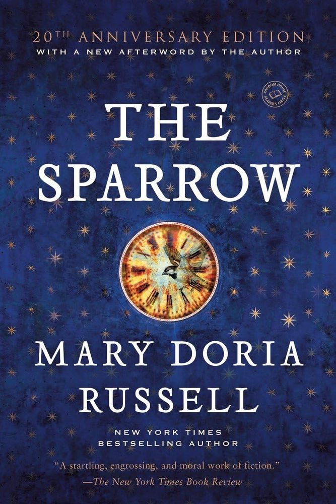 The cover of a book: The Sparrow, by Mary Doria Russell