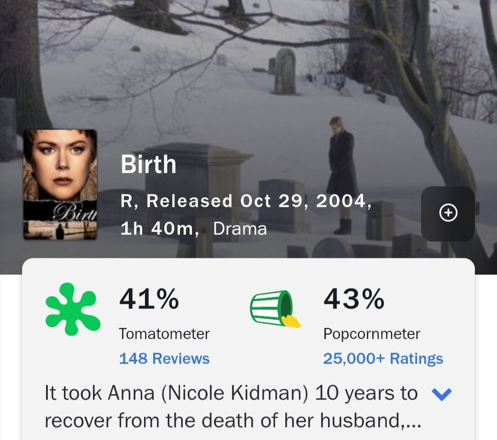 Birth (41% critic score, 43% audience score)