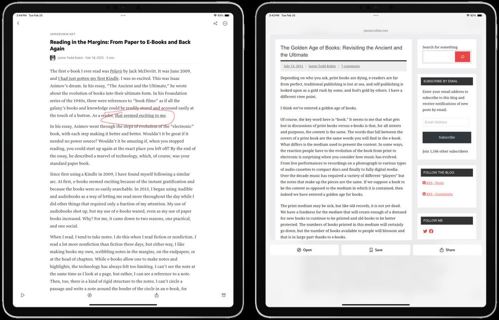 Reviewing links without leaving the app in Matter