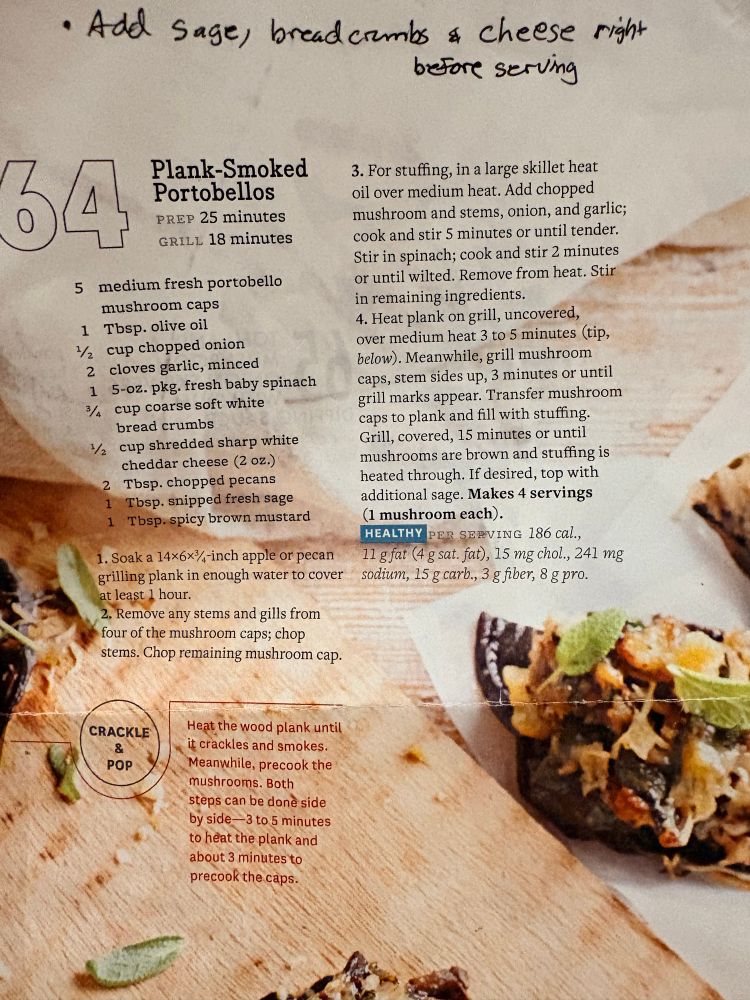 Stuffed portobello mushroom recipe 