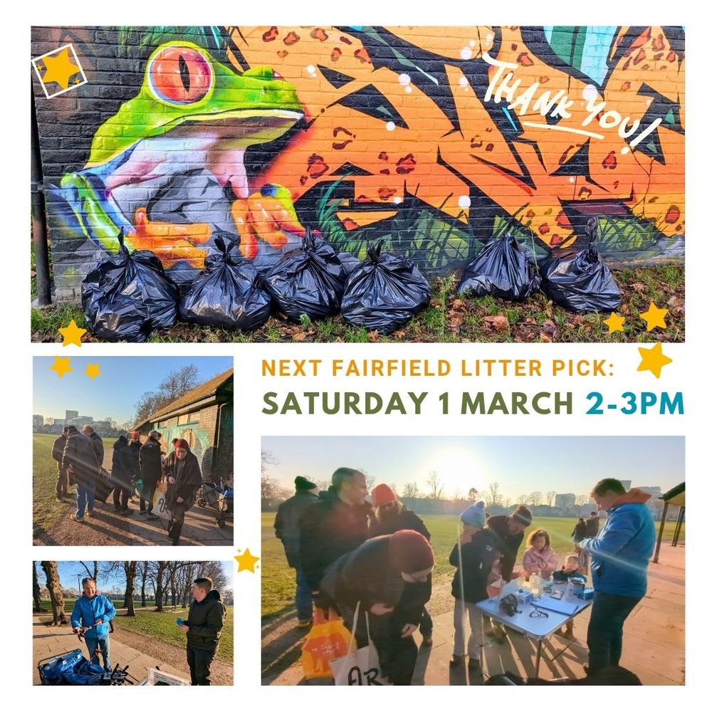 Great turnout at the Fairfield litter pick today - next date 1 March 