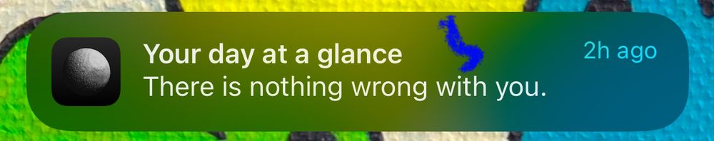 Your day at a glance
There is nothing wrong with you.
2h ago