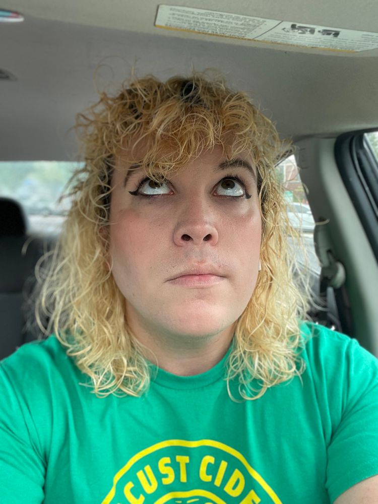Me with very curly hair