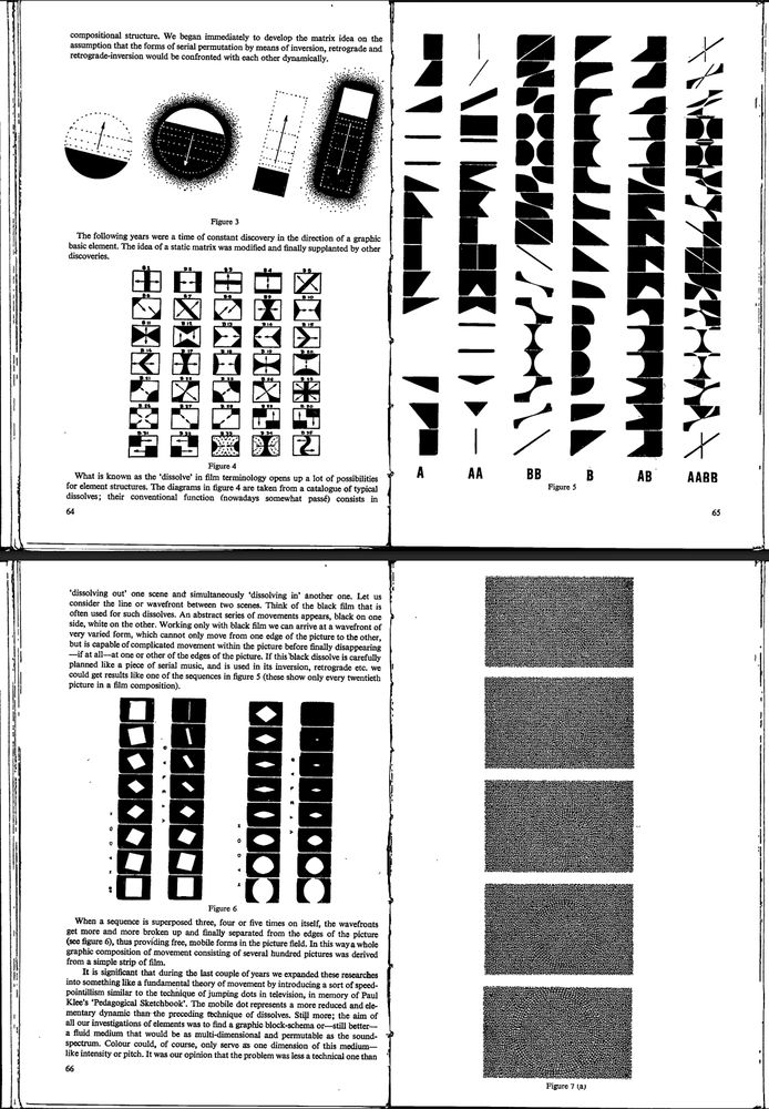 compositing diagrams from John and James Whitney in Die Reihe, the famous new music magazine edited by Eimert and Stockhausen 